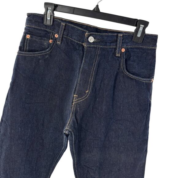 Levi's Men's Blue 517 Bootcut Mid Rise Rigid Regular Fit Boot Cut Cotton Jeans - Picture 5 of 12